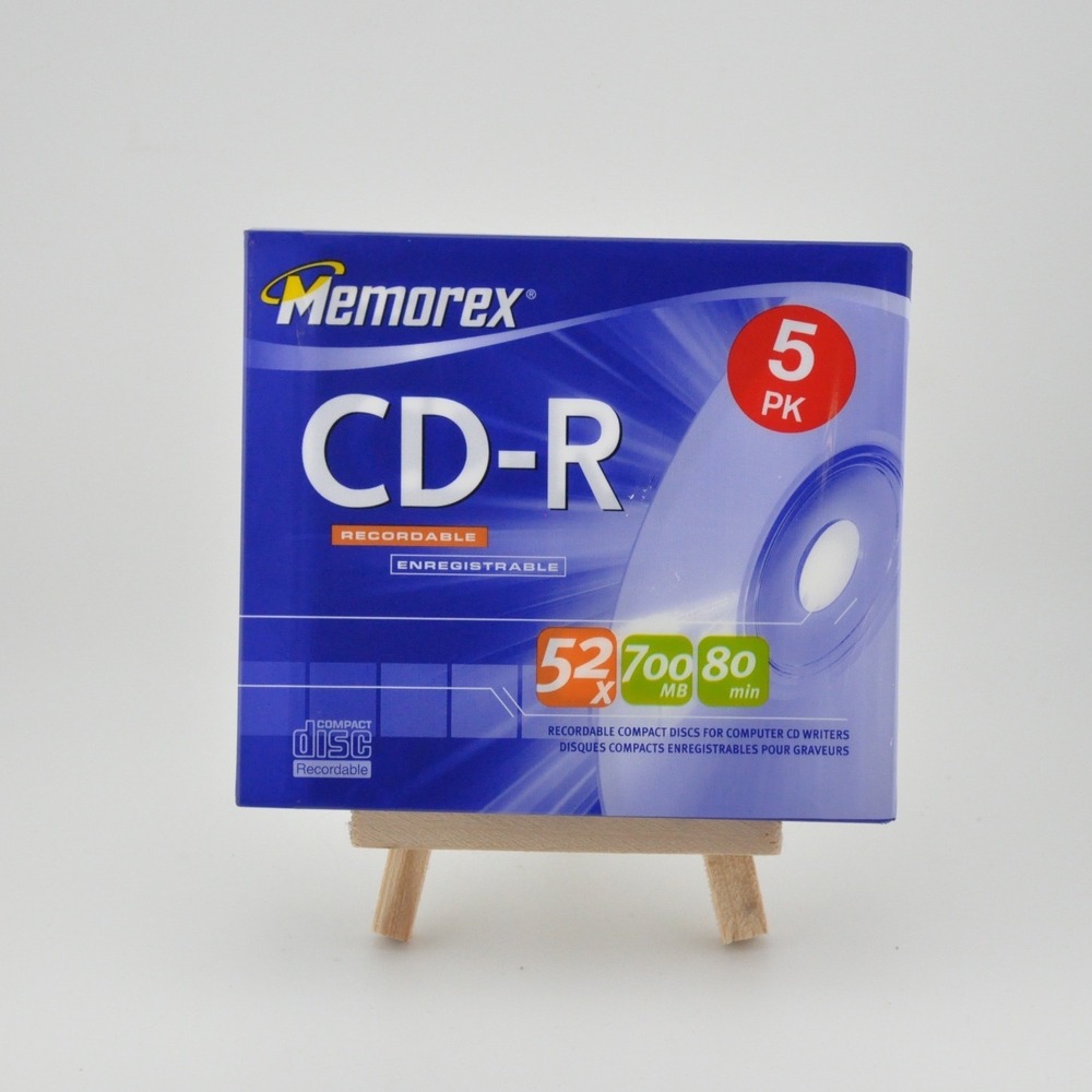 Memorex CD-R 5 Pack 700MB 80min Blue New Sealed 52x Speed 3202 4508